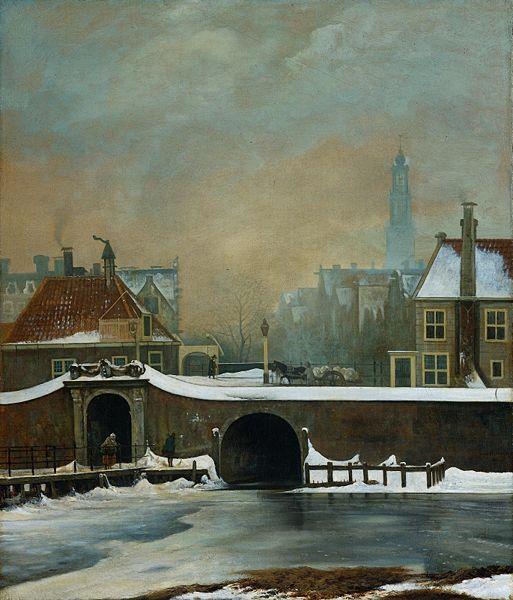 Wouter Johannes van Troostwijk The Raamgate at Amsterdam oil painting picture